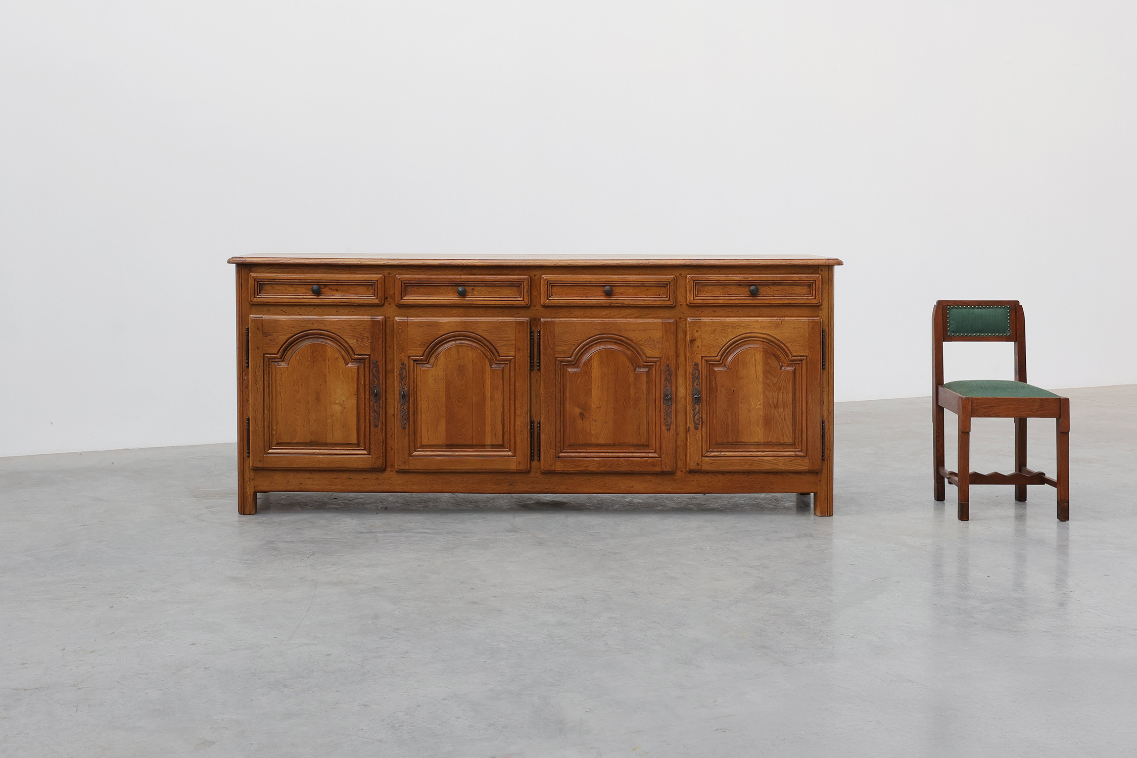 Monumental Oak Sideboard by De Tonge, France, Mid-20th Centurythumbnail
